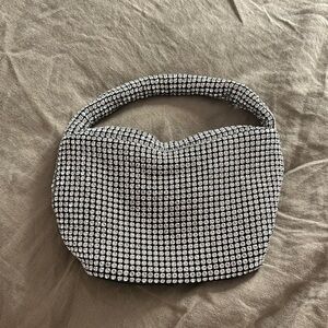 NA-KD Silver Rhinestone Bag